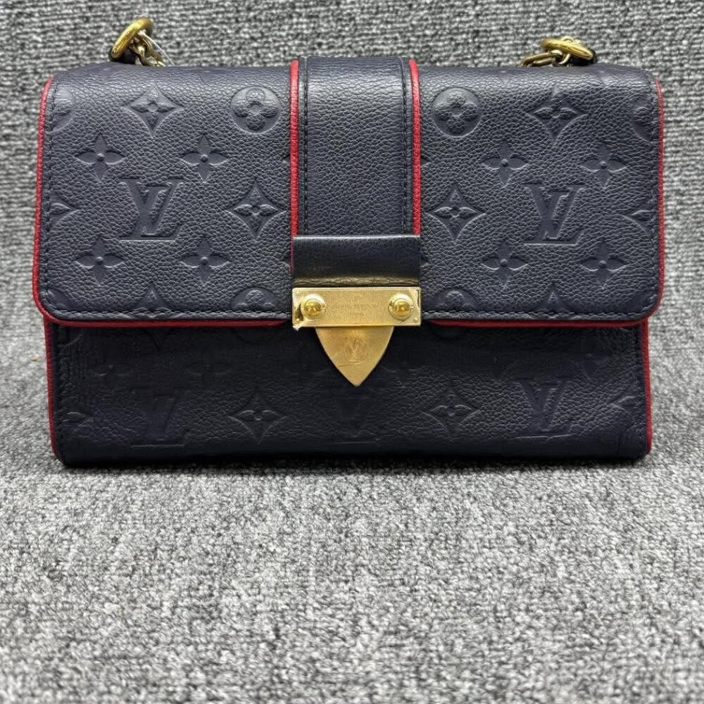 Louis Vuitton Saint Sulpice Navy Monogram Leather Shoulder Bag 999-071125 - Picture 2 of 15